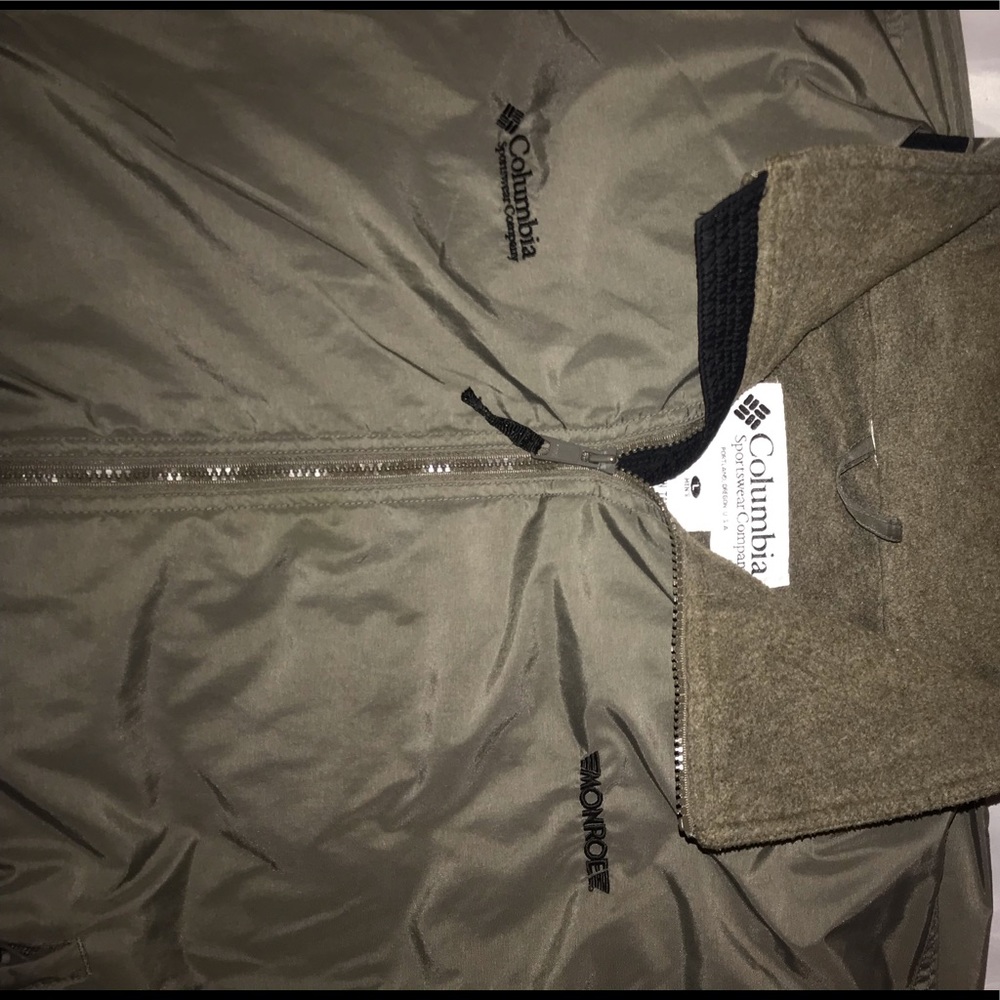 Columbia Track Bomber Jacket (Olive Color)